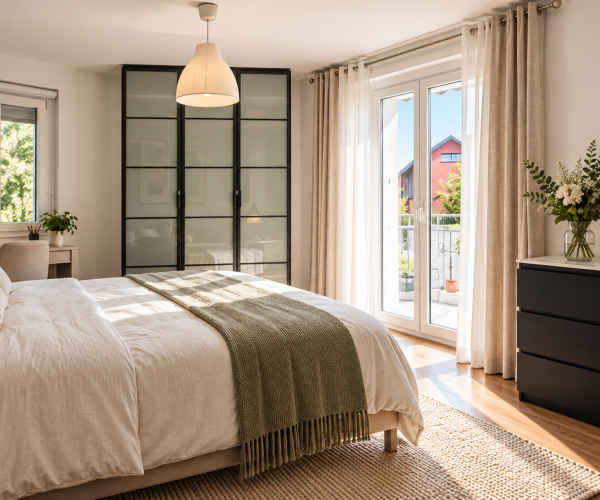 Bedroom wirh balcony